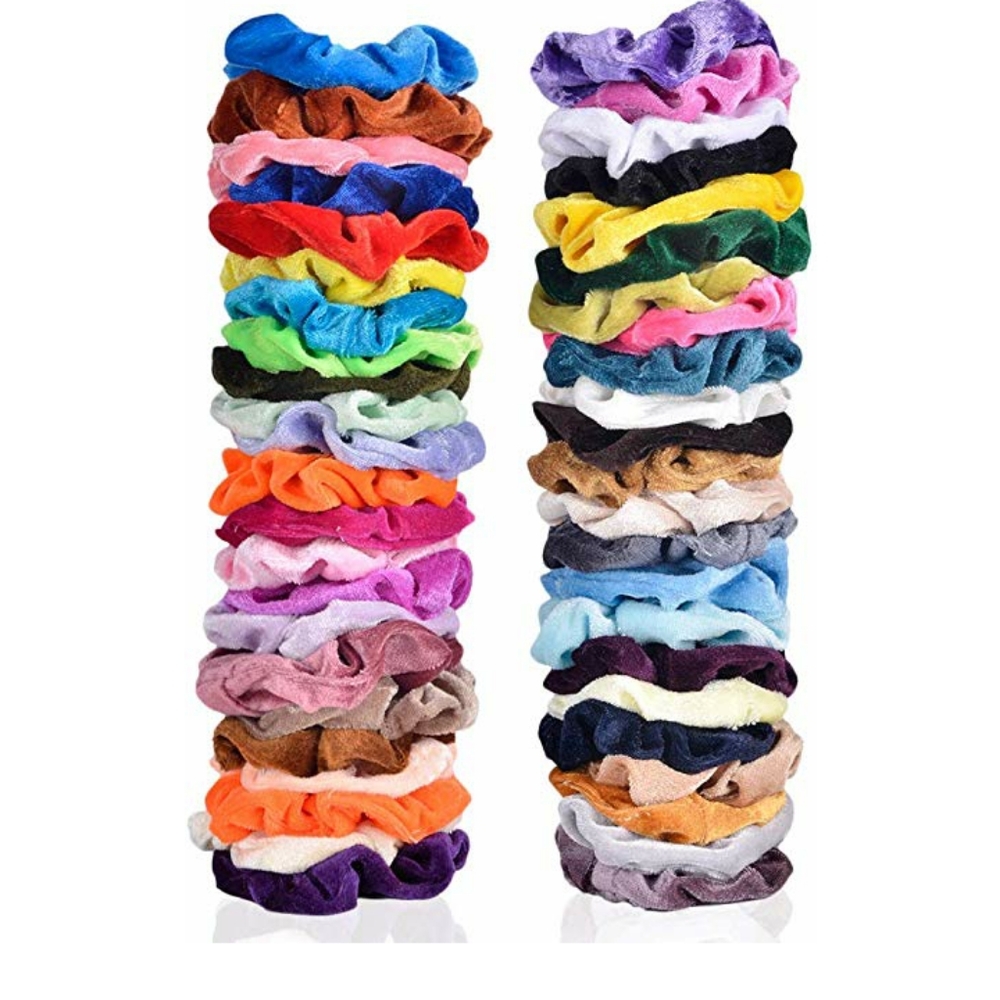 VSCO GIRL 46 Pack Velvet Scrunchies! - Picture 3 of 6